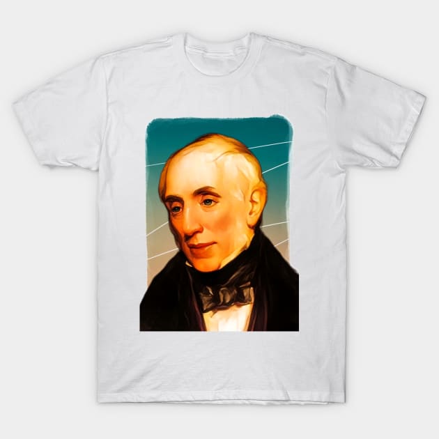 English poet William Wordsworth illustration T-Shirt by Litstoy 